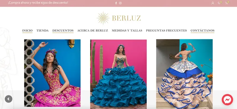 diseños de tiendas en linea de vestidos